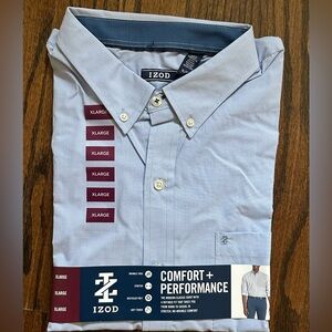 Izod button down classic shirt- blue xl